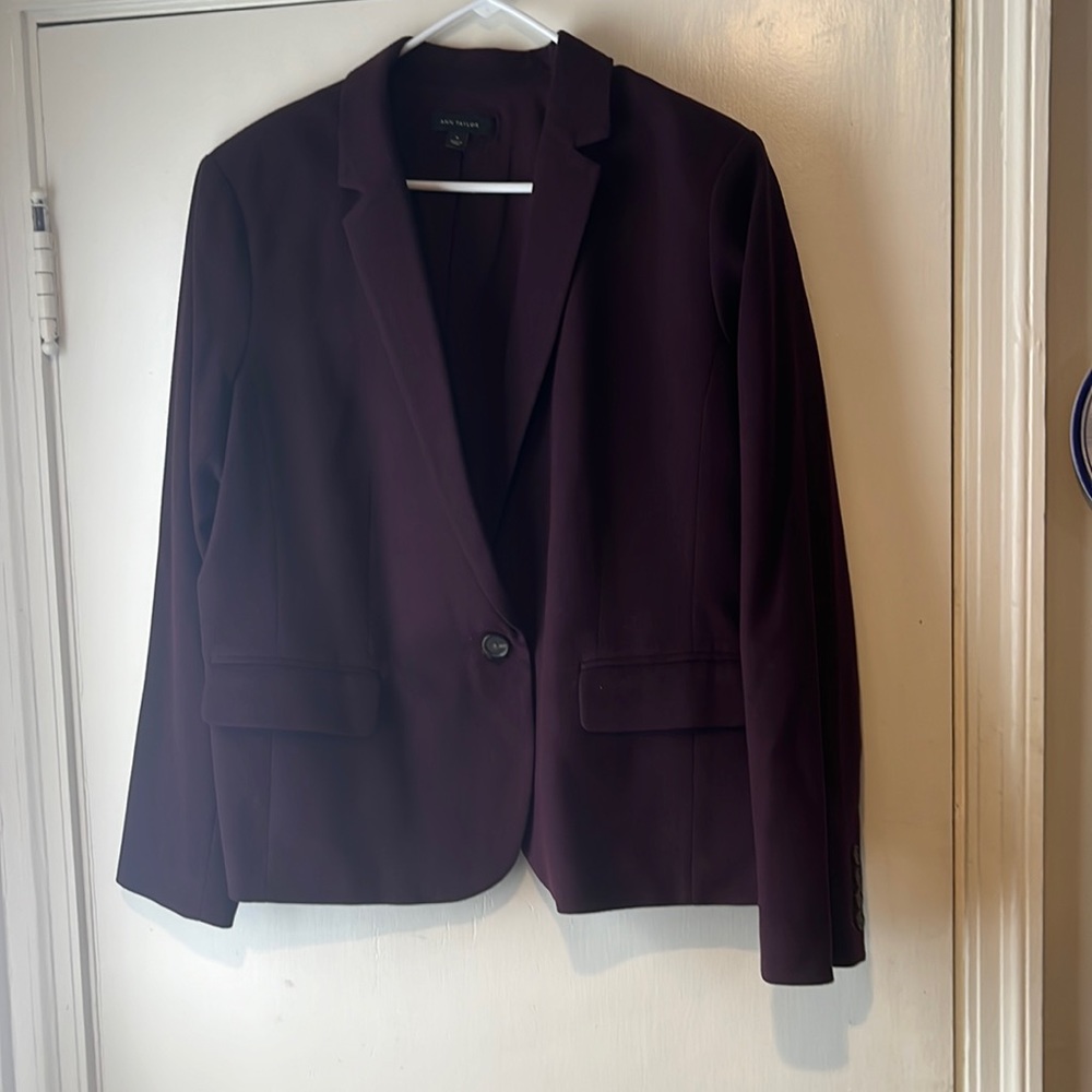 Ann Taylor Blazer WORN ONCE plum rose